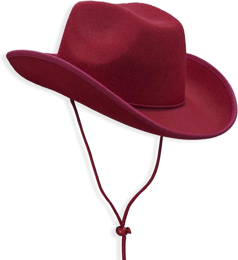 COLLECT PRESENT Store Plain Felt Cowboy & Cowgirl Hat for Men, Women, and Teens | Western Studded Cowboy Hat in Adult Sizes - Image 1